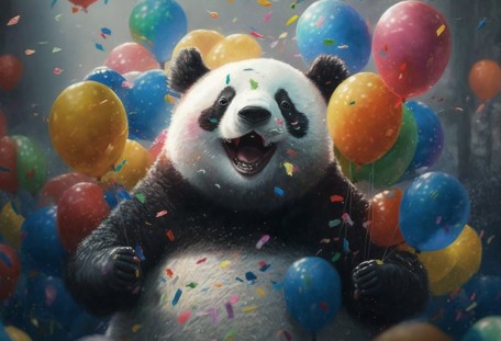 skrattande panda